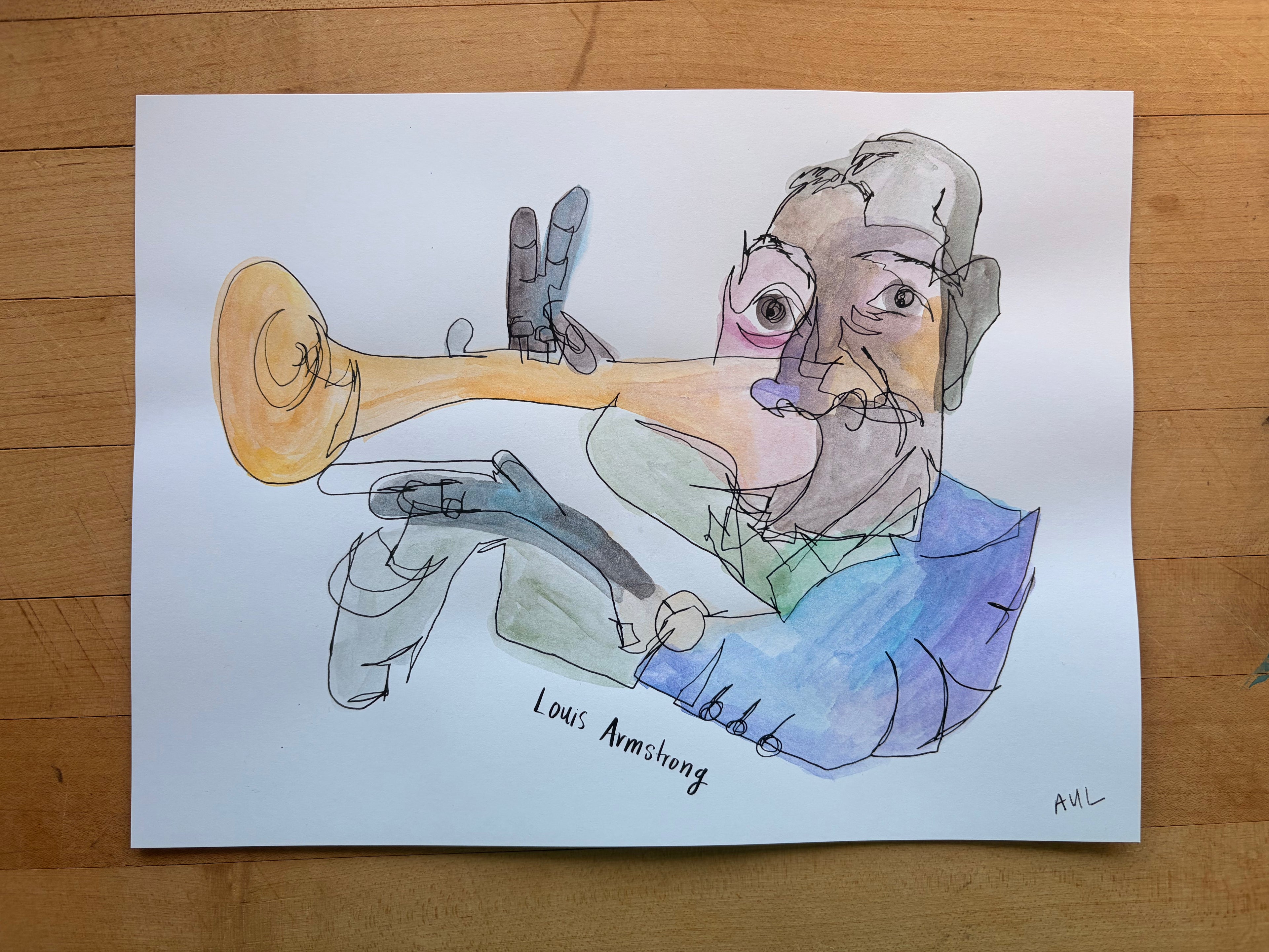 Louis Armstrong Watercolor