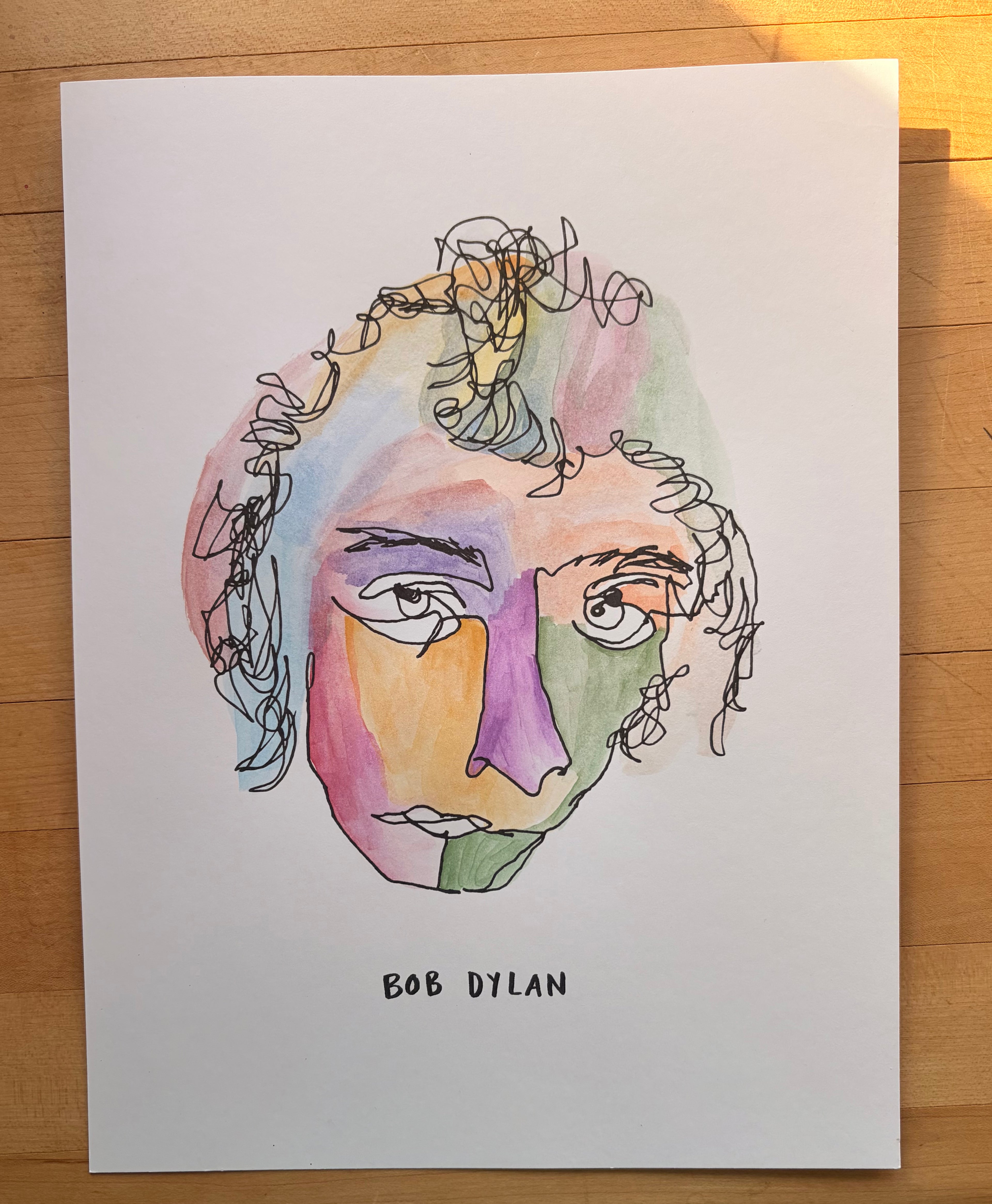 Bob Dylan Watercolor