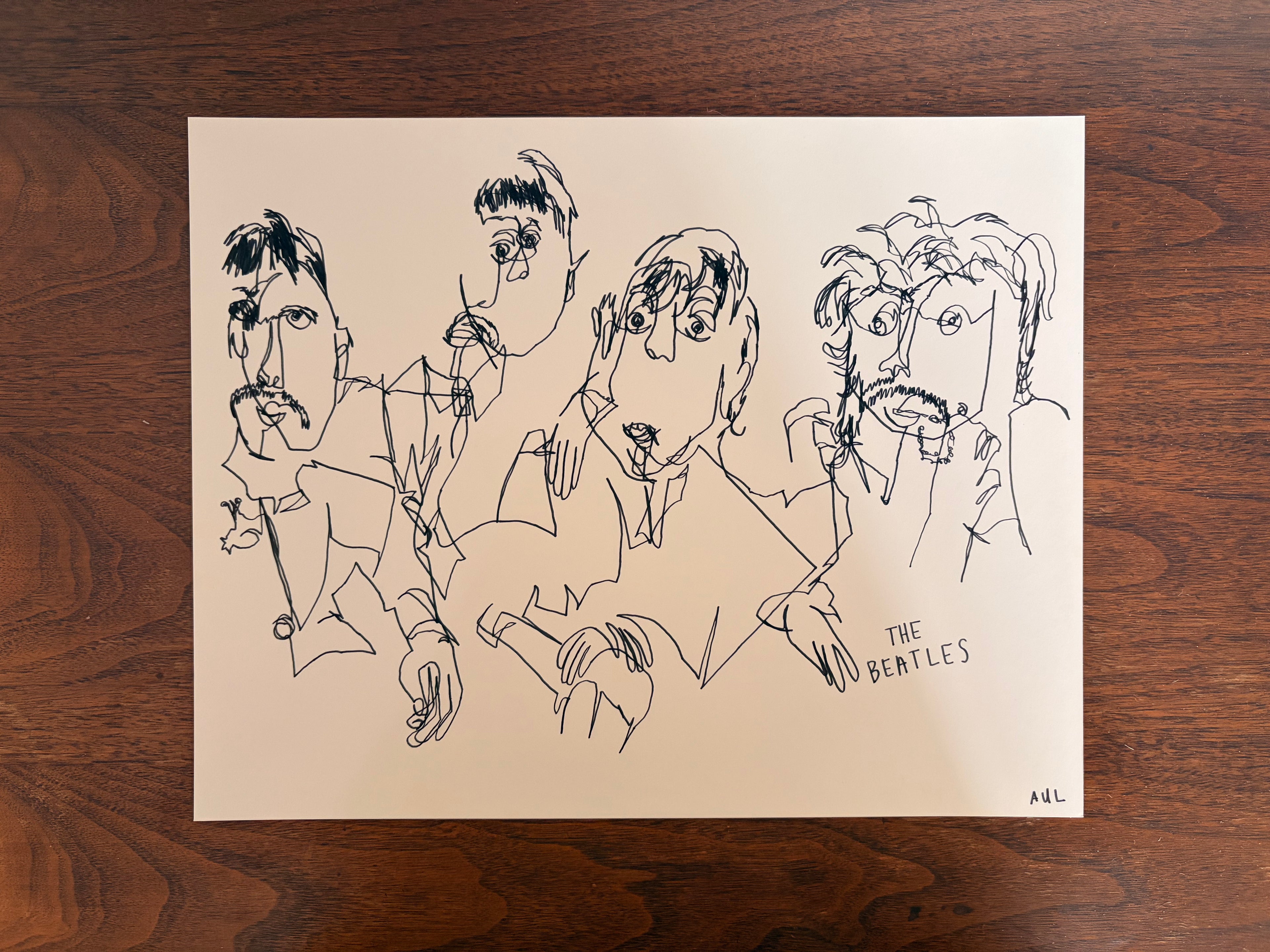Original Beatles Sketch 11x14 (OUTTAKE)