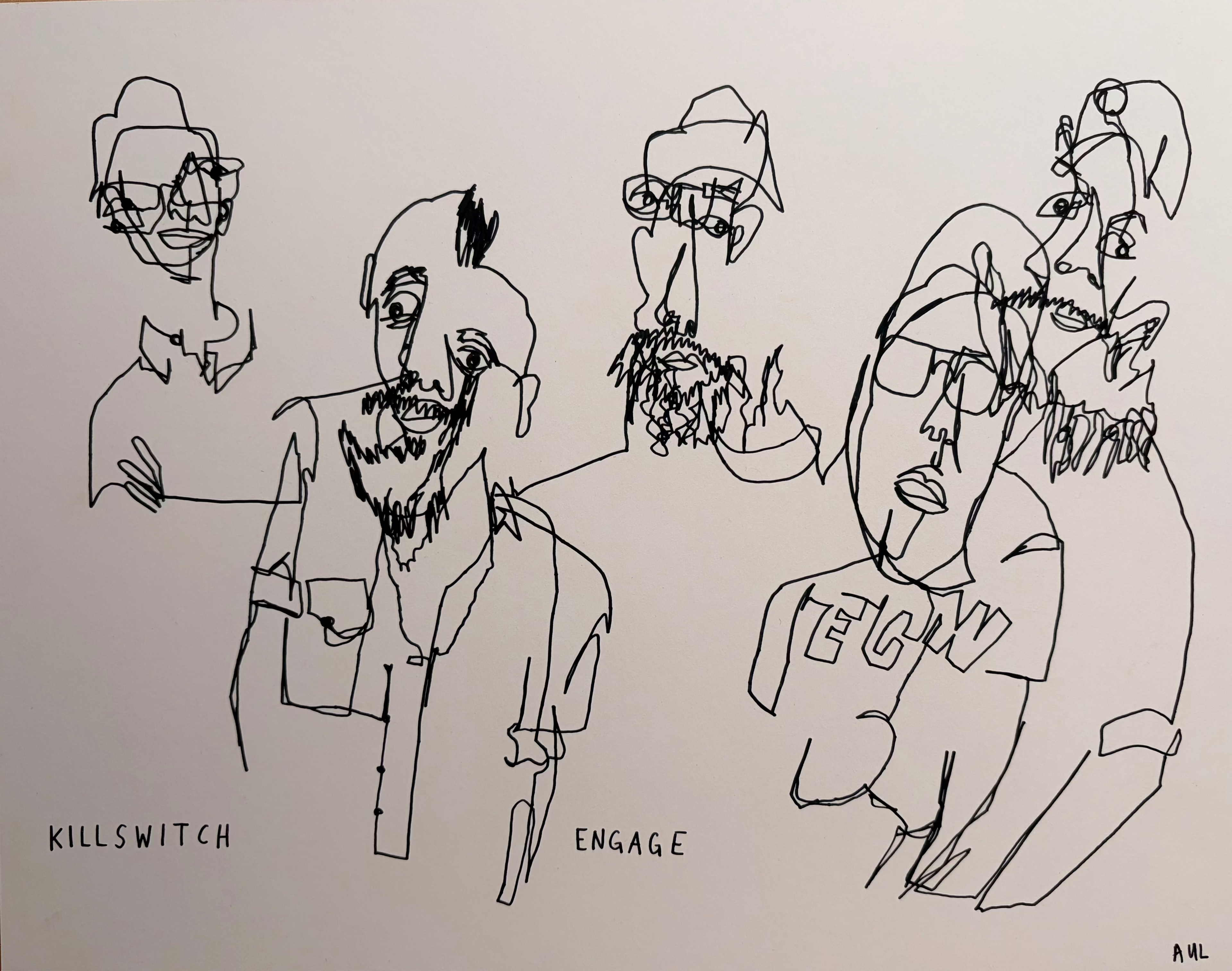 Original Killswitch Engage Drawing 11x14