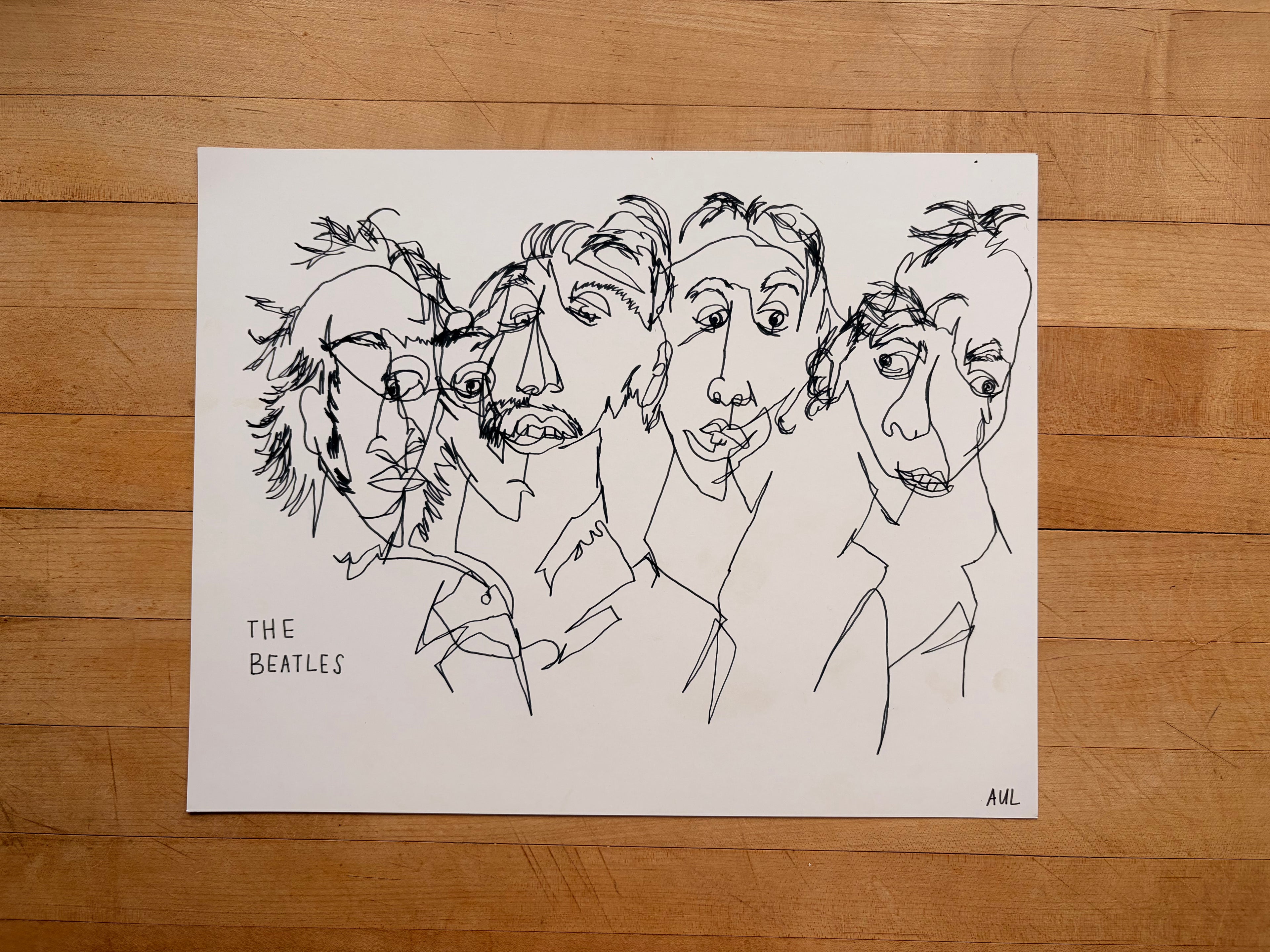 Original Beatles Sketch 11x14